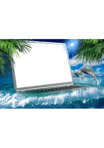 Фоторамка ноутбук на волнах