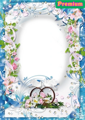 Свадебное фоторамка в голубых тонах